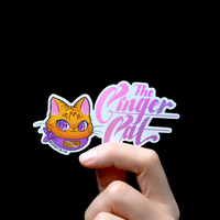 Etiquetas de diseño de empresa de dibujos animados, etiqueta adhesiva impermeable con logotipo, Impresión de vinilo, lámina adhesiva troquelada personalizada