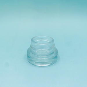 Low Profile Thick Clear Glass <b>Jars</b> 5ml Inner Tin/Plastic Lid with Custom Logo for <b>Oil</b> Lip Balm Wax Cosmetics - Product Image 4
