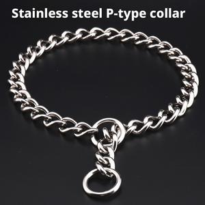 Collier pour chien en acier inoxydable réglable avec rivets, motif uni, idéal pour l'entraînement et la promenade quotidienne - Product Image 2