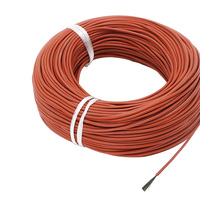 12K 33Ohm/m silicone caoutchouc fibre de carbone fil chauffant électrique isolation câble chauffant pour assemblages de câbles chauffants au sol