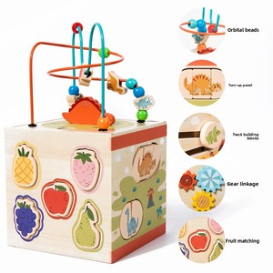 Montessori giocattolo per l'apprendimento precoce multifunzione dinosauro Bead Maze Puzzle Box gioco di abbinamento di frutta per lo sviluppo del cervello <span class=keywords><strong>dei</strong></span> bambini - Product Image 6