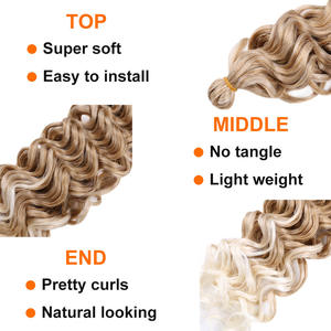 Dreadlocks synthétiques en fibre PET style bohème hawaïen, cheveux au crochet de 20 pouces pour femmes blanches - Product Image 4