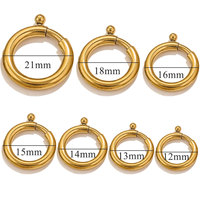 Fermoir à ressort en acier inoxydable plaqué or 18 ct DIY chaîne faite main pour bracelet collier accessoire de fabrication de bijoux