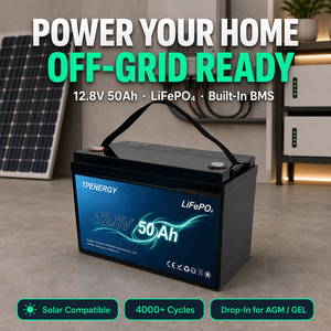 Batterie au lithium fer phosphate TPENERGY 12V 50Ah à décharge profonde pour système solaire hors réseau, UPS, <span class=keywords><strong>camping</strong></span>-<span class=keywords><strong>car</strong></span> et alimentation de secours - Product Image 2