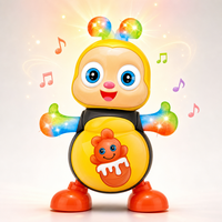 Jouet robot abeille musical dansant en plastique écologique en gros avec lumière clignotante et son pour enfants de 2 à 4 ans, cadeau de jeu