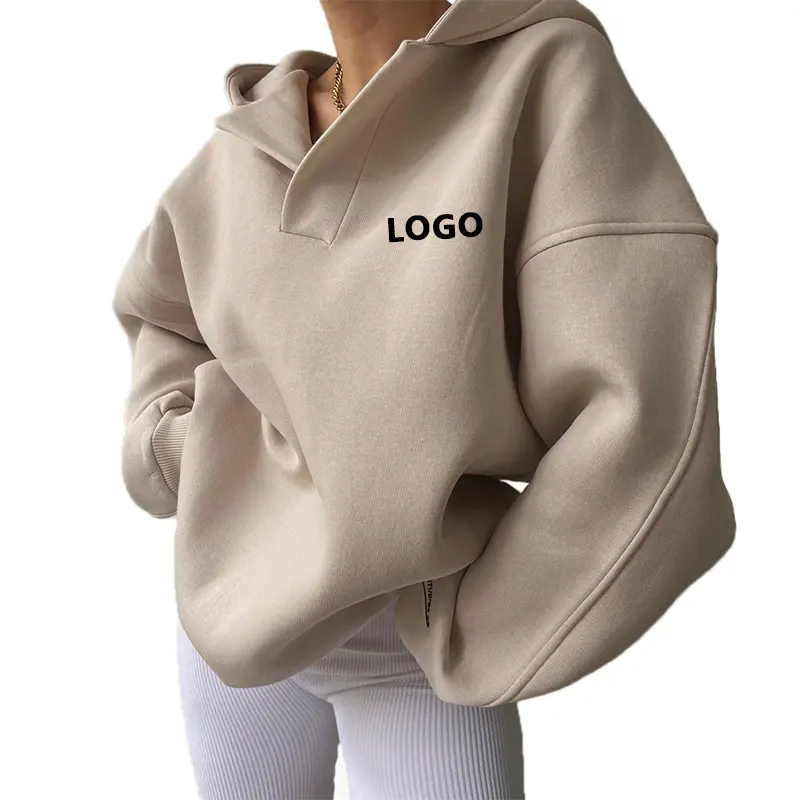 New arrival oversize women's hoodies drop shoulder heavyweigh 100% cotton long sleeve screen print letters y2k hoodies women