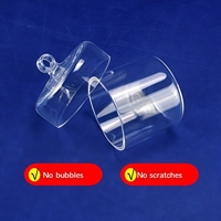 Couvre-gobelet en quartz fondu de haute pureté SiO2, anti-poussière/anti-vapeur, résistant à la chaleur, transparent, pour laboratoire, résistant aux acides