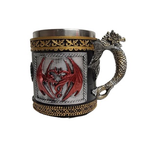 Tazza Novità in Acciaio Inox per Birra e Caffè, Tazza Drago Volante Personalizzata Retrò con Rubinetto per Ufficio, Dropshipping 1 Pezzo - Product Image 3