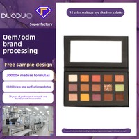 Palette de fards à paupières 15 couleurs imperméable, finition mate/nacrée/brillante, poudre scintillante haute brillance, pour femme, fabrication OEM/ODM
