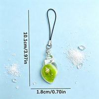 Porte-clés en alliage de zinc sans nickel, motif créature marine fluorescente, personnalisable, vente en gros