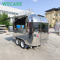 WECARE Remorque alimentaire mobile pour gâteaux, beignets, glaces, poulet rôti, kebab, hot-dogs, avec équipement de cuisine