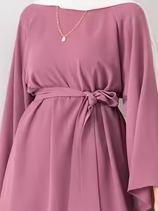 Personnalisable Dubai femmes modeste Abaya robe prière robe <span class=keywords><strong>tunique</strong></span> et <span class=keywords><strong>pantalon</strong></span> <span class=keywords><strong>ensemble</strong></span> en polyester islamique femmes vêtements - Product Image 2