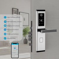 Serrure intelligente à empreintes digitales TTLock App, clavier numérique intelligent, serrure de porte à code, poignée sans clé, serrures de porte intelligentes biométriques NFC