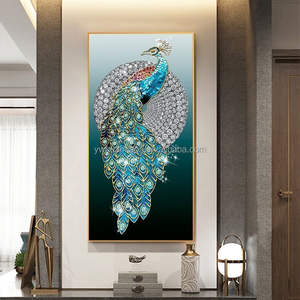 Affiches avec <span class=keywords><strong>paon</strong></span> <span class=keywords><strong>vert</strong></span> doré et Noble, 7 pièces d'impressions abstraites, décoration artistique murale, <span class=keywords><strong>peinture</strong></span> suspendue - Product Image 2