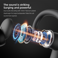 Auriculares Inalámbricos N19 ENC con Cancelación de Ruido, Auriculares Bluetooth con Gancho para la Oreja, Manos Libres para Conductor de Camión, Trabajador, Zoom, Teléfono Celular, Micrófono
