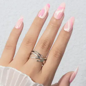 2023 Fashion New Artifical Nail Tips Nail Salon Various Shape Fake Nails With Glue