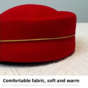 Gorra <span class=keywords><strong>de</strong></span> Azafata, Boina Clásica, Etiqueta Profesional, Adecuada para Actuaciones en el Avión, Ocasiones Formales, Uso en Combinación con Trajes, Venta al Por Mayor - Product Image 4