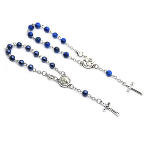 Chapelet <span class=keywords><strong>de</strong></span> Fátima unisexe en alliage <span class=keywords><strong>de</strong></span> zinc plaqué argent antique avec perles imitation perle et croix, pour <span class=keywords><strong>la</strong></span> prière et comme cadeau catholique - Product Image 3