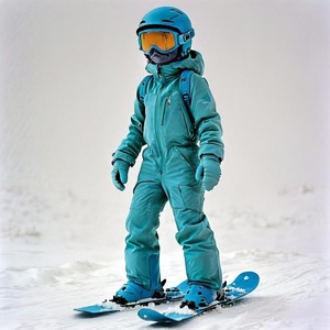 AQTQ Ski Jacket High Quality Custom Ski Wear <strong>Winter</strong> Outdoor Kids <strong>Overalls</strong> One Piece Ski Suit Jumpsuit - Product Image 2