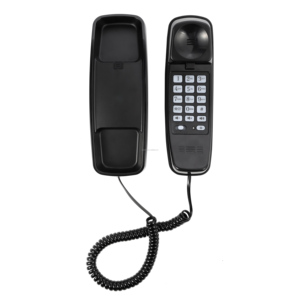 Téléphone fixe filaire mural de style vintage, téléphone rétro rose avec fonction mains libres pour appels à domicile - Product Image 2
