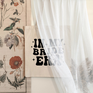 1 cái trong của tôi cô dâu thời đại mô hình tote <span class=keywords><strong>canvas</strong></span> cá nhân Túi vai cho du lịch của phụ nữ tái sử dụng Túi mua sắm với logo - Product Image 5