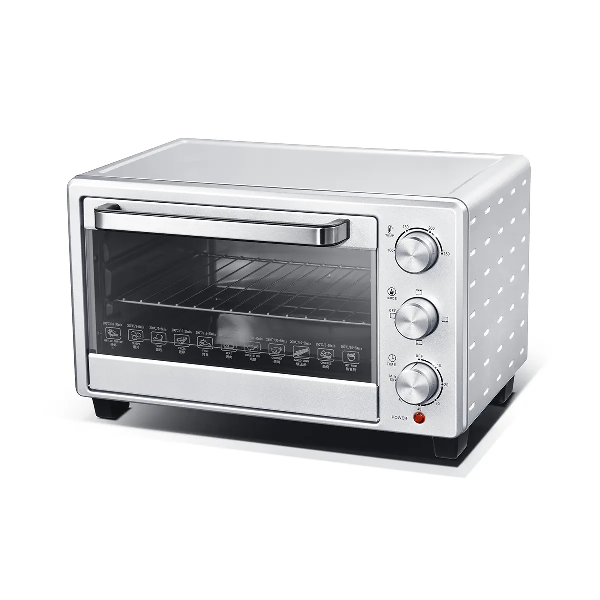 휴대용 전기 굽기 피자 토스터 오븐, 스테인리스 21L 12.5 인치를 위한 전자 토스터 피자 오븐.