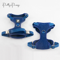 Harnais tactique pour chien de haute qualité rembourré en maille minimaliste grand harnais pour chien en velours côtelé facile à utiliser harnais pour gilet pour chien avec laisse
