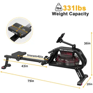 Snode WR100 vogatore Fitness Water Rower macchina per attrezzature da palestra con serbatoio dell'acqua da 18 litri Unisex Logo personalizzato universale disponibile 252