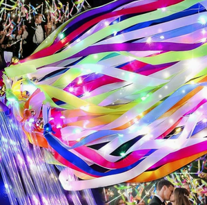 Baguettes lumineuses <span class=keywords><strong>LED</strong></span> pour mariage, rubans en dentelle, streamers, bâtonnets lumineux clignotants avec cloche, décorations pour fête de naissance, fête d'anniversaire - Product Image 5