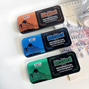 Set di cancelleria <span class=keywords><strong>scolastica</strong></span> Marshal, set geometrico in plastica per studenti con compasso, righello, temperamatite, gomma, per bambini - Product Image 5