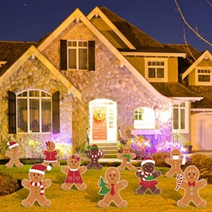 Letreros Navideños AnyDesign con Estacas - Hombre de Jengibre y Otros Diseños Festivos para Decoración de Jardín, Patio y Caminos - Product Image 4