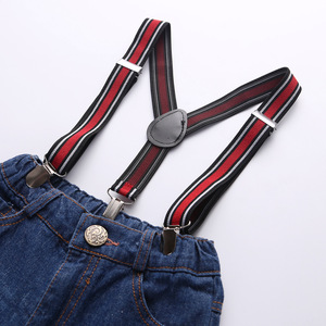 Ensembles de vêtements pour bébés garçons : Costumes en jean avec bretelles et chemise en denim – Fabriqués en Chine - Product Image 5