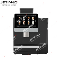 Cafetera Automática Jetinno JL31B, Cafetera de Doble Caldera con Sistema de Espuma de Leche