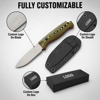 Cuchillo de Caza de Hoja Fija BM15002, Acero 8CR13MOV, Mango G10, Cuchillo de Supervivencia para Exteriores, Venta al Por Mayor, Suministro Directo de Fábrica