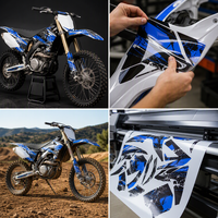 Vinilo Adhesivo para Motocicletas Todoterreno, Rollo Brillante, Autoadhesivo, PVC Resistente a los Rayos UV, Impermeable, Imprimible con Tinta Eco-Solvente