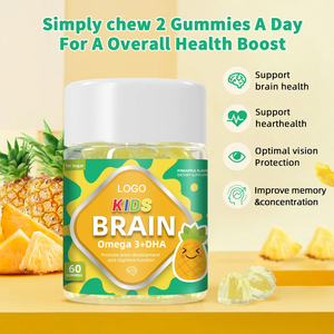 Venta caliente 100% Pure Organic Kids Multivitamin DHA Omega 3 Gummies Support <span class=keywords><strong>Brain</strong></span> Joint Heart Eyes Sistema inmunológico - Product Image 2