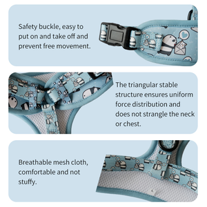 2025 Nueva Navidad fabricante de lujo diseño de fábrica Logo neopreno Ployster mascota gato Correa Collar sin tirar perro arnés conjunto - Product Image 5