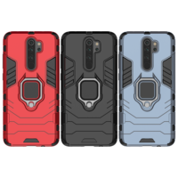 Coque de téléphone portable magnétique avec anneau métallique en tpu de styliste, pour xiaomi redmi note 8 pro