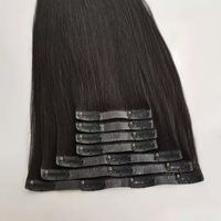 Extensions de cheveux Remy indiens de couleur noire naturelle Hotsale Clip sans couture de cheveux humains de haute qualité