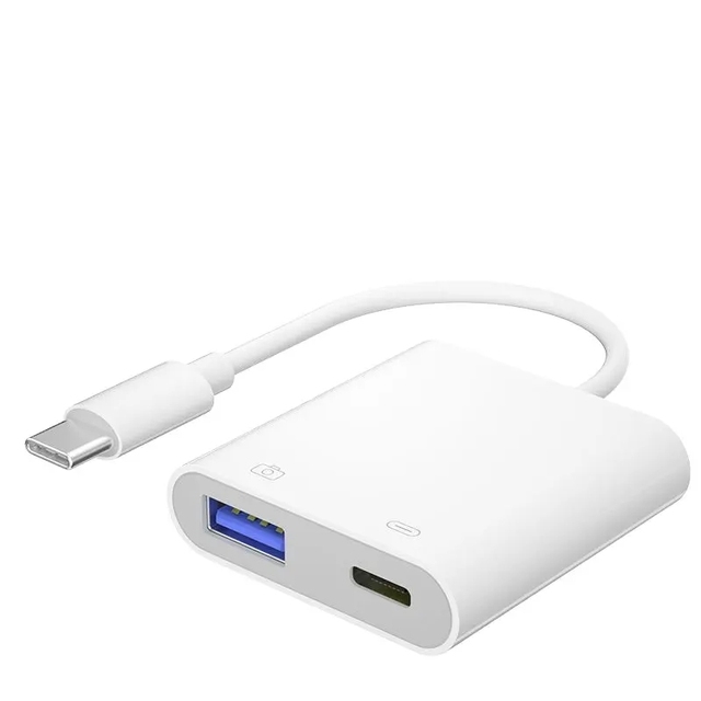 High Quality Type-c to HDTV 2 in 1 Hub OTG Adapter for Notebook Android Smartphone Tablet USB3.0 Type-C Brand New DC Output