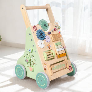 Commercio all'ingrosso Multi-funzione in legno Baby Walker per bambini educazione precoce <span class=keywords><strong>Push</strong></span> <span class=keywords><strong>Pull</strong></span> giocattolo per lo sviluppo delle capacità motorie Baby Walker - Product Image 5