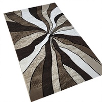 Bester Moderner Maschinengefertigter Türkischer Polypropylen-Jute-Polyester Jacquard-Gewebter Fleckresistenter Hochfloriger Teppich mit Abstraktem Muster