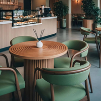 Mobilier de restaurant de luxe, mobilier de salon d'hôtel moderne, table et chaise de restaurant en bois massif, design d'intérieur de restaurant