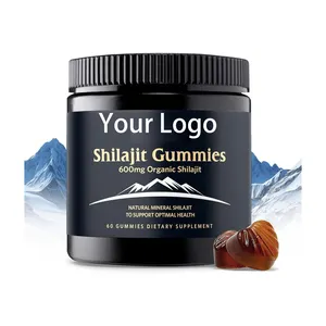 Supplément d'acide fulvique Shilajit Gummies de marque privée OEM, supplément de résine Shilajit, énergie, soutien immunitaire et concentration