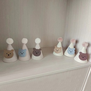 Stile DAMAI INS carino cappello di feltro stile foresta tessuto Non tessuto per <span class=keywords><strong>bambini</strong></span> primo compleanno vestito fino foto cappello di scena per il compleanno - Product Image 2
