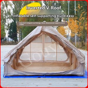 12平方メートル防水インフレータブルテントポータブル折りたたみ屋外キャンプ用キャビン厚手レインギア付き夜間設備 - Product Image 4