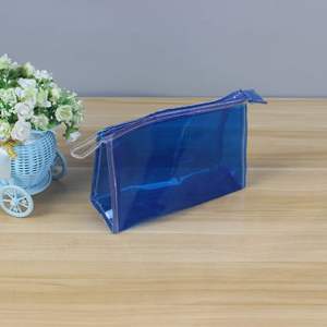 Factory Wholesale Student Pencil case PVC Colored Pencil case Semi Transparent Storage Stationery <b>Bags</b> Custom Logos and Size - Product Image 2