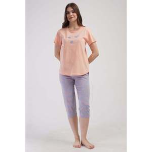 Combinaison de nuit ovale à manches courtes et col rond pour femmes - Product Image 4