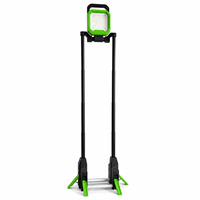 Projecteur LED portable robuste et pliable 3000LM sans fil avec support télescopique, mode lumière froide, pour atelier, rénovation et maintenance