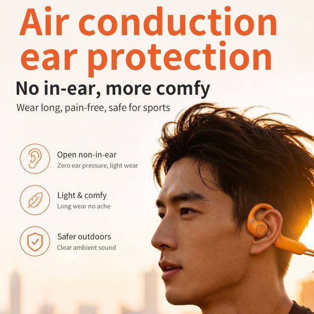 Air Conduction Smart Shooting Sports Headphones E900 LED Indicator for 5.4 ENC AI Translation Dual Mic IPX5 Waterproof 220mAh